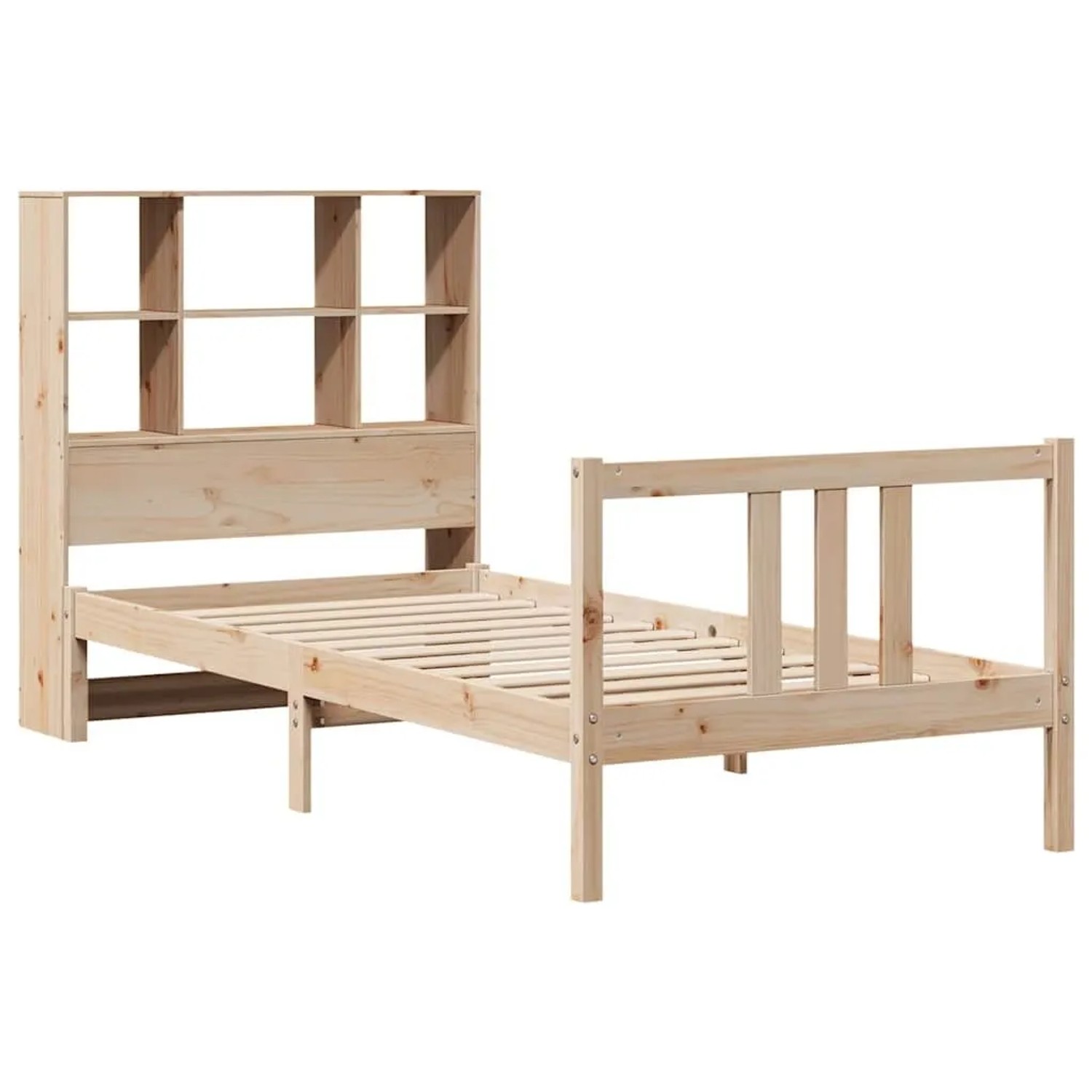 vidaXL Massivholzbett mit Regal ohne Matratze 90x190 cm Kiefernholz 3322301 günstig online kaufen