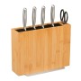 Relaxdays Messerblock Bambus Natur Unbestückt Rutschhemmend 23 cm x 30 cm x 12 cm 3,3 kg