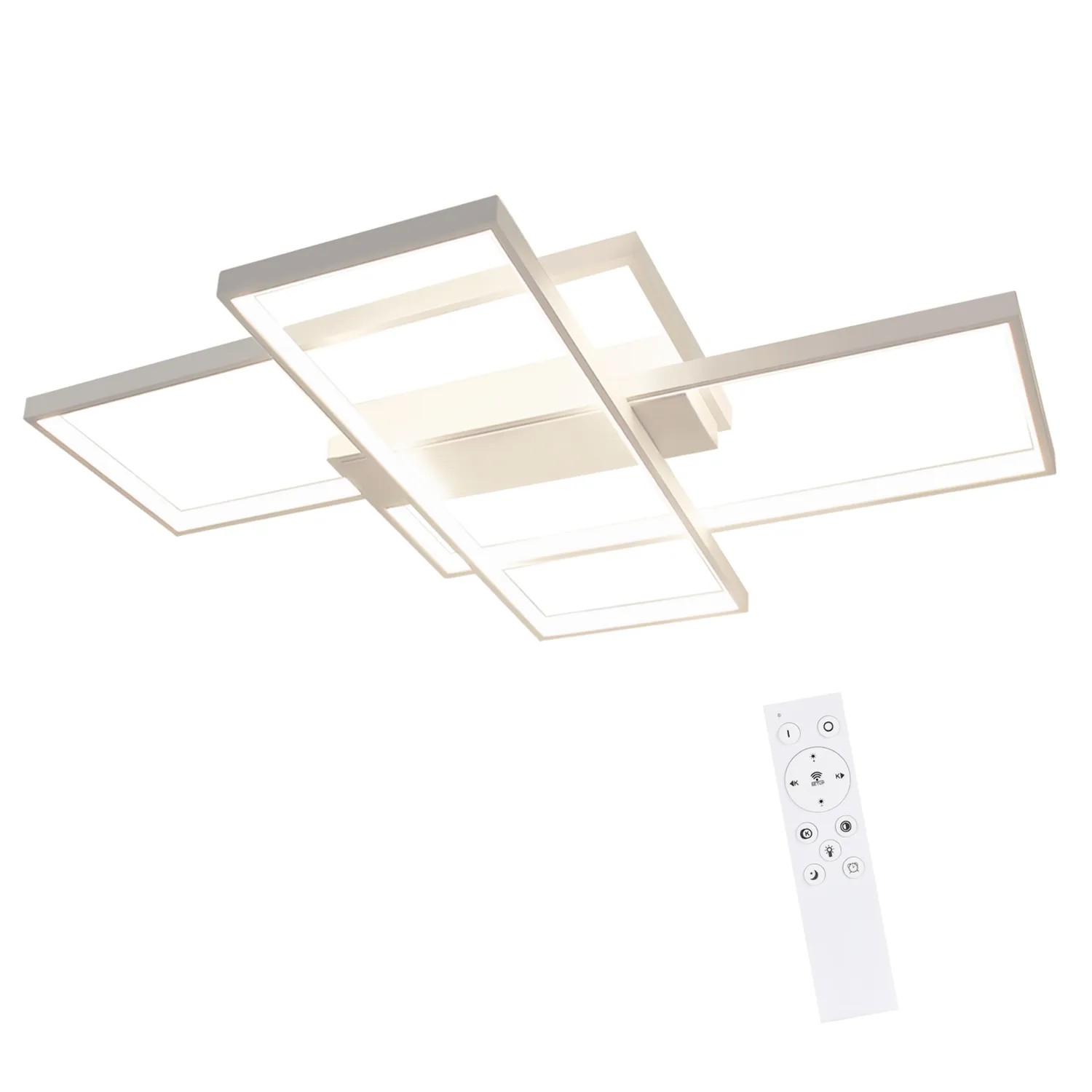 NETTLIFE LED Deckenleuchte aus Metall L65cmWeiß-1