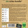 Samenpackung Sperli Bio Echte Kamille mit weißen Blüten und grünen Blättern.