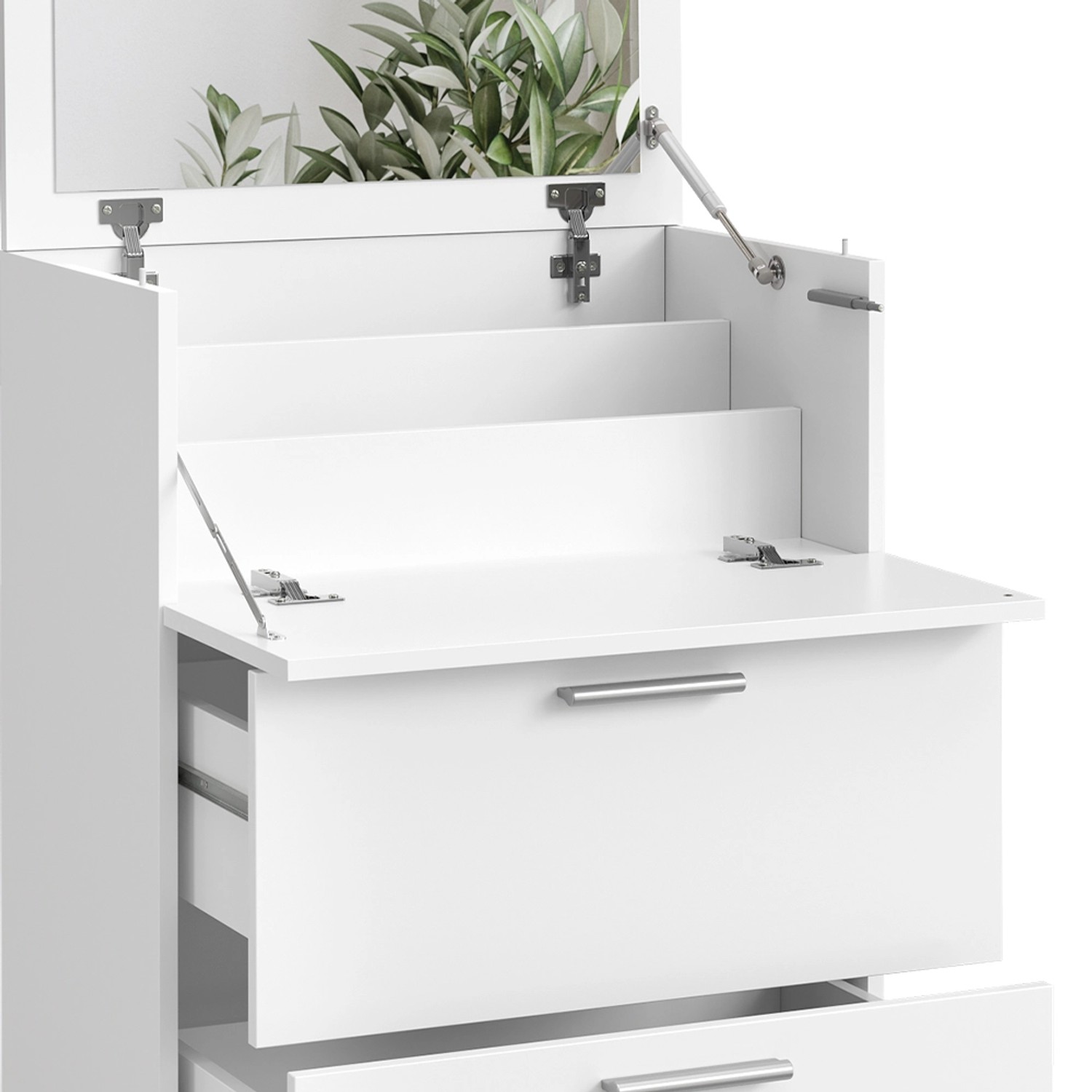 Vicco Schminktisch Hanna Weiß 65.8 cm mit 2 Schubladen günstig online kaufen