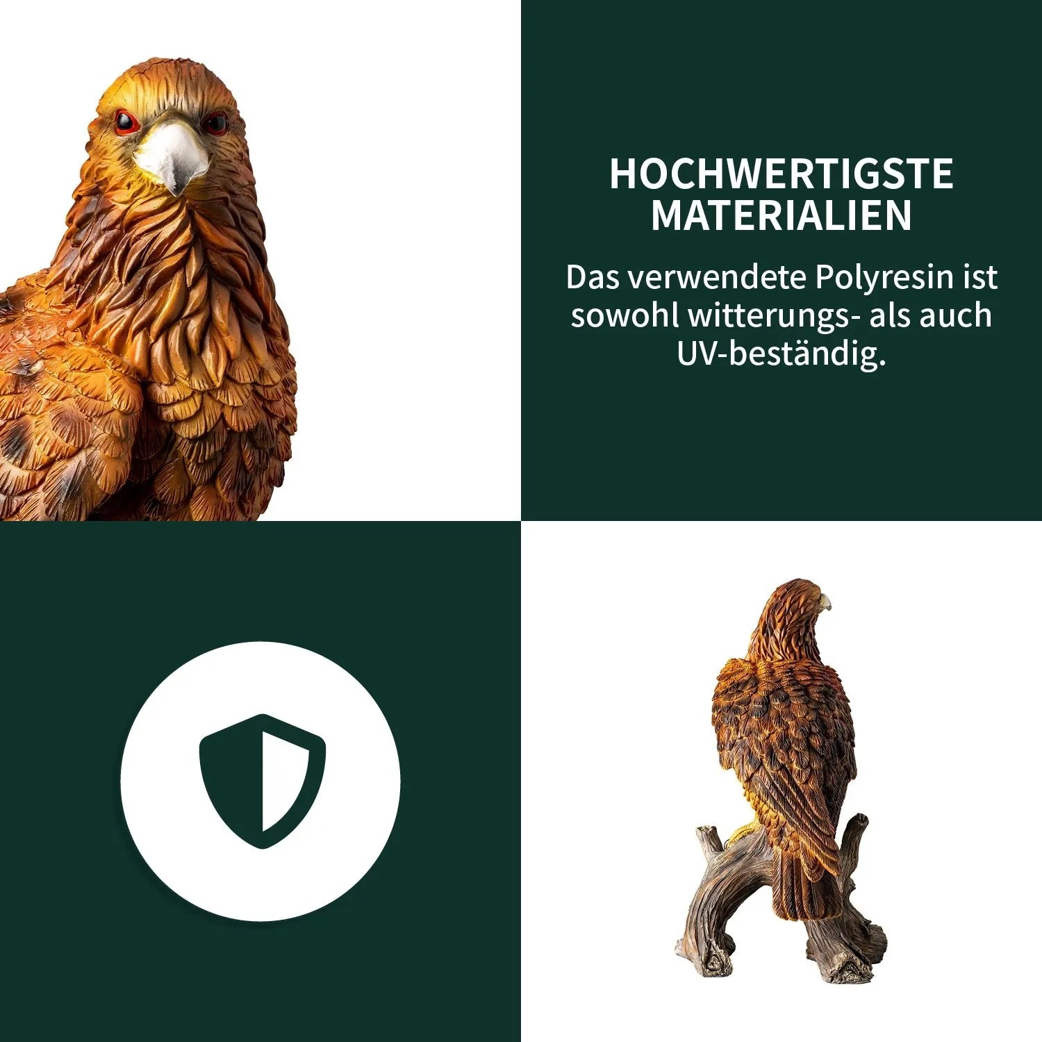 VERDOBA Wetterfeste Wald Gartenfigur Adler_4
