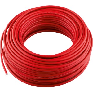 Rotes Photovoltaik-Kabel H1Z2Z2-K, 40 Meter Rolle für Solaranlagen.