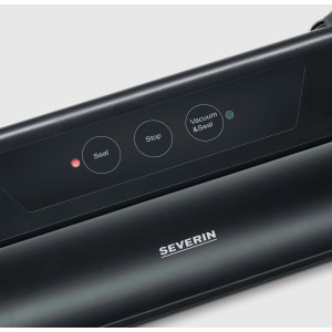 Schwarzes Severin Vakuumiergerät FS 3610 mit Bedienfeld und Tasten.
