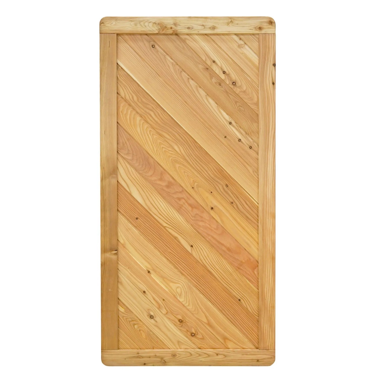 GartenLand Massivzaun NIZZA Gerade 90x180 cm Holzzaun Lärche PEFC Massiver Rahmen 44x88 mm Sehr Stabil