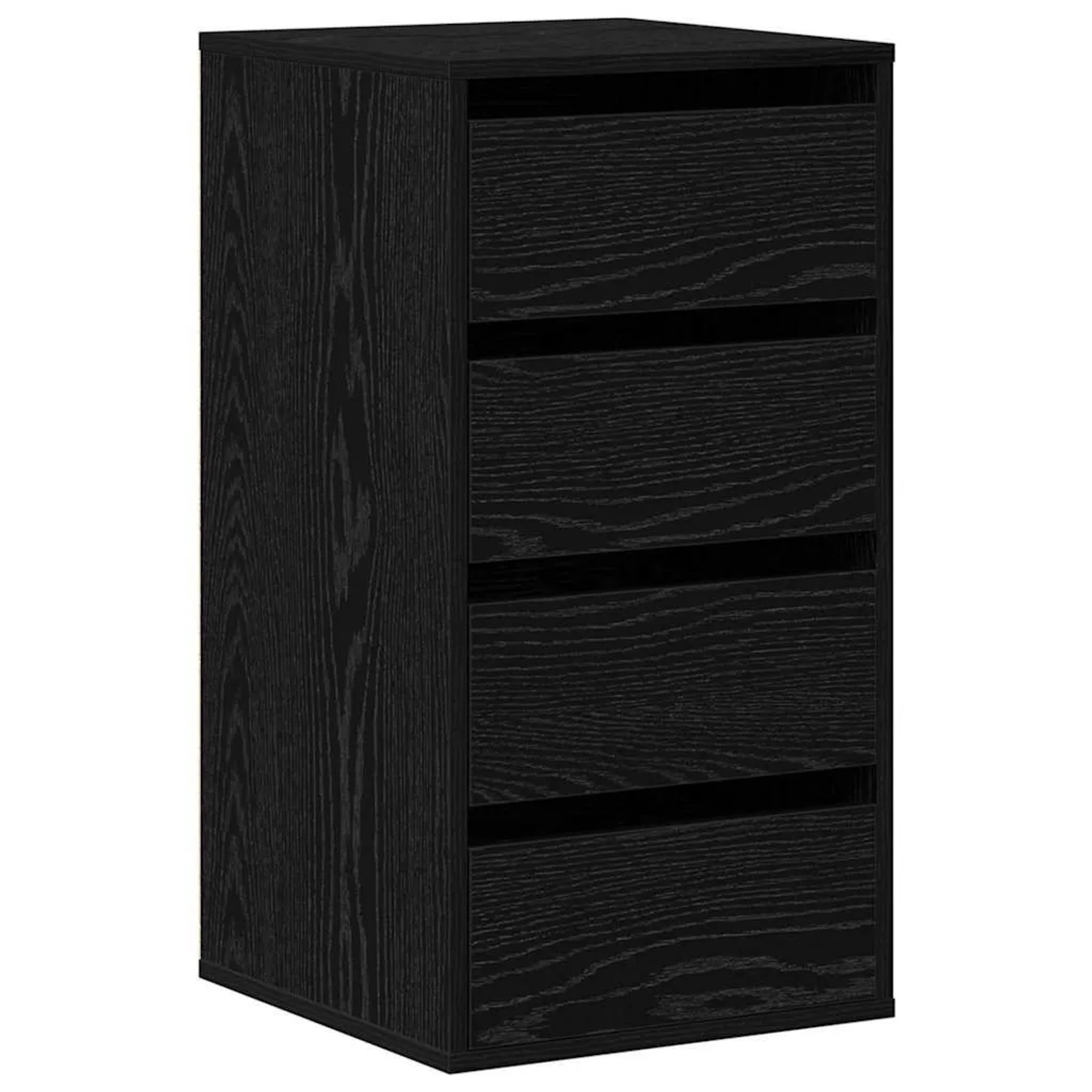 vidaXL Schubladenschrank Schwarz 40 x 41 x 76 cm Holzwerkstoff 868912