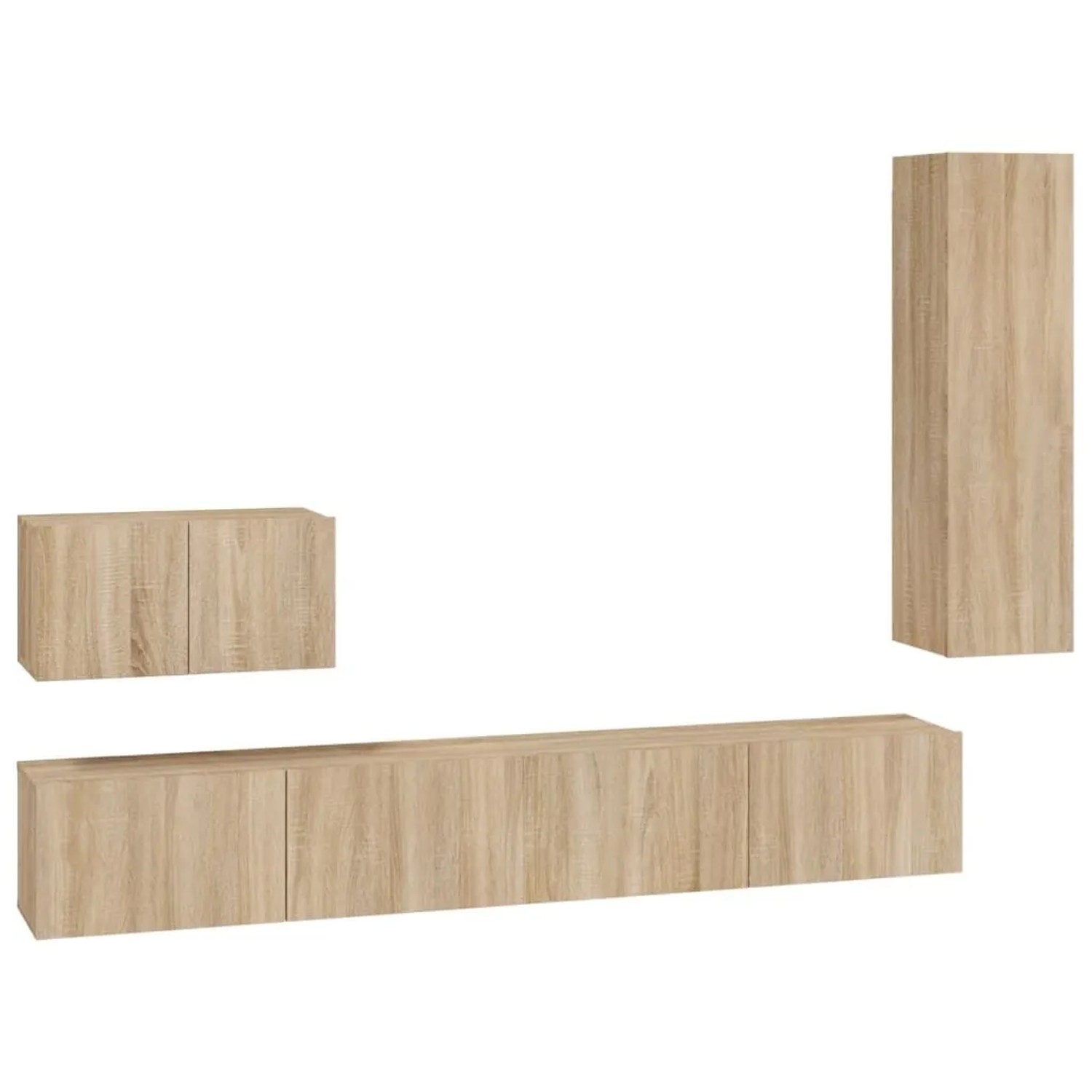 vidaXL 4-Tlg TV-Schrank-Set Sonoma-Eiche Holzwerkstoff 3114328