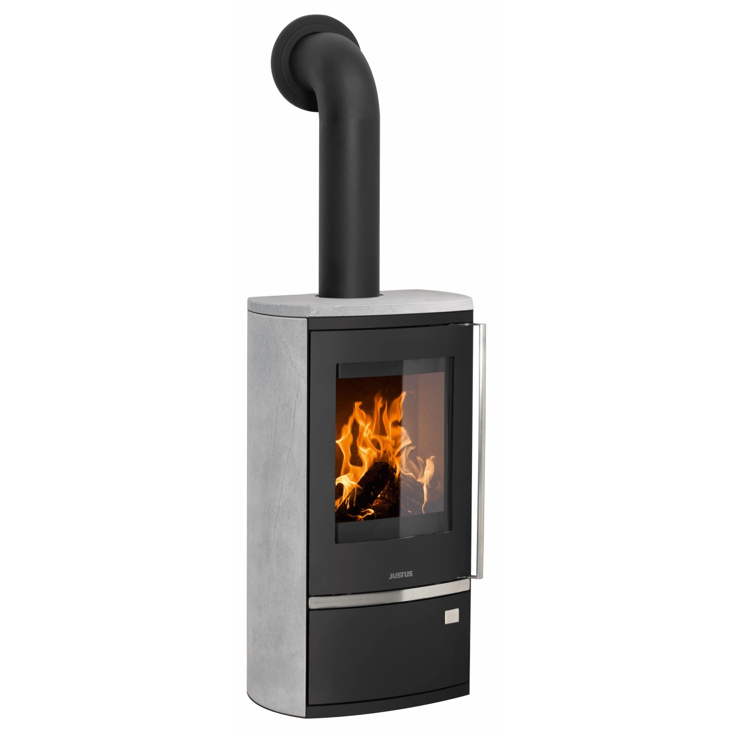 Justus Kaminofen Justus Reno R stahl schwarz sp Speckstein 6 kW günstig online kaufen