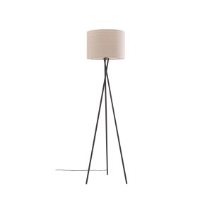 Lindby Stehlampe Soula 10012926 Landhaus Vintage Rustikal in Creme 1-flammig E27 Wohnzimmerleuchte