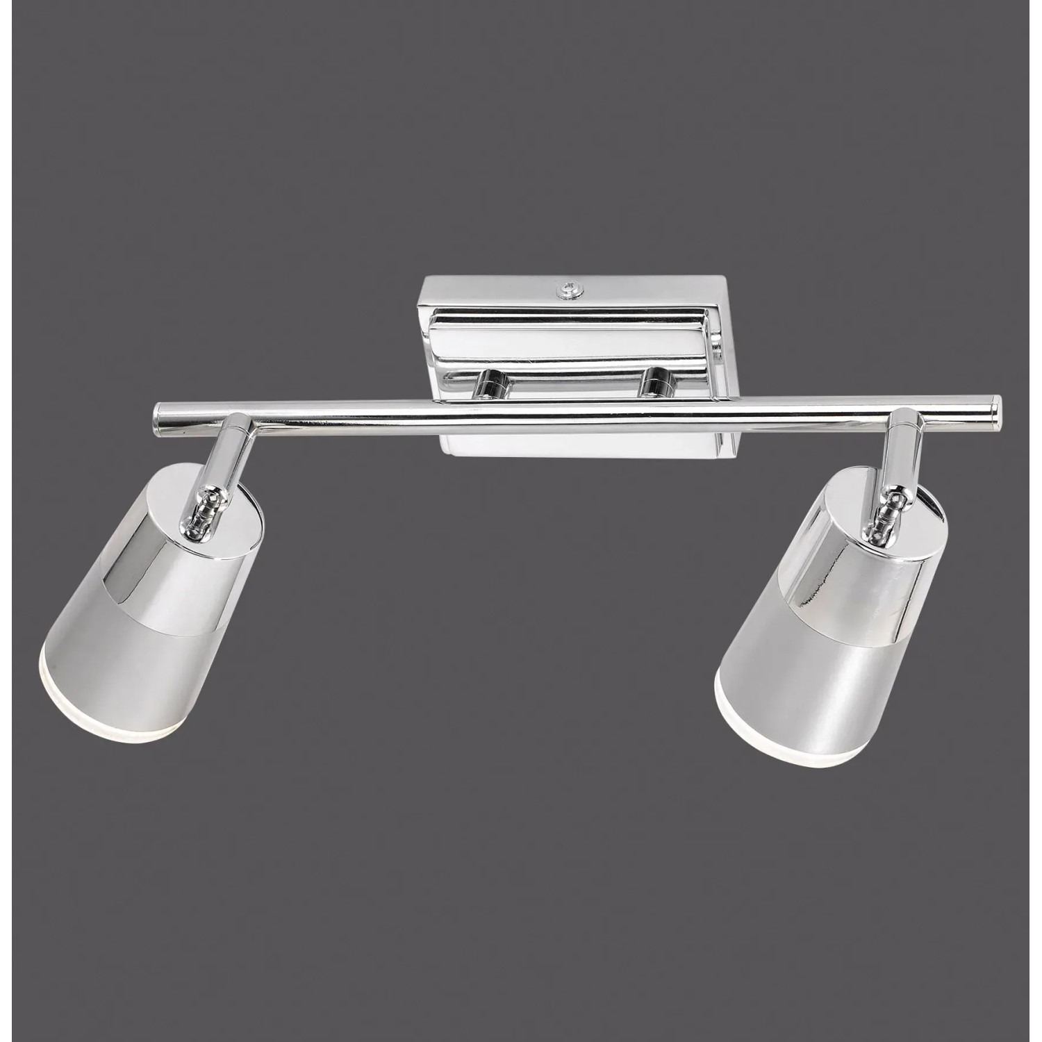 Moderne, 2-flammige LED-Deckenleuchte Dalli in Chrom von Just Light.