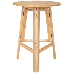Tectake Stehtisch Trix Aus Holz  Rund Klappbar  79 x 110 cm  79 x 79 x 110 cm Braun