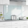 vidaXL Küchenrückwand Weiß 100 x 60 cm Gehärtetes Glas 42018019_2
