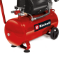 Einhell Kompressor TC-AC 420/50/10 V: Mobiler, roter Druckluftkompressor mit 50 l Kessel und Manometer.
