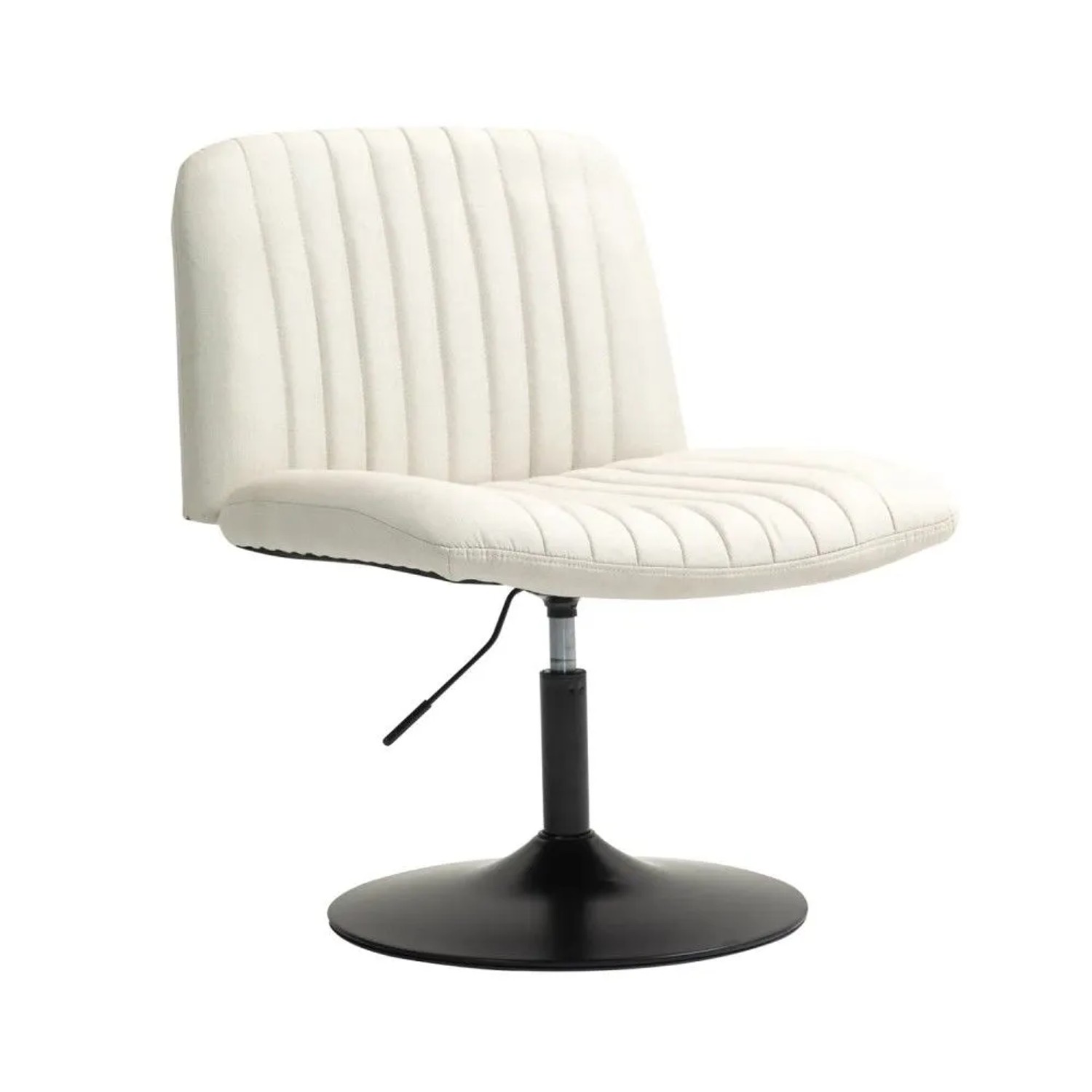 Svita Emily Loungesessel Cocktailsessel Höhenverstellbar Drehbar Mit Tellerfuß Stoffbezug Beige