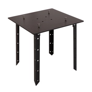 Schwarze MCW Bodenplatte für Schirm D20 A96 Meran Pro, zur sicheren Verankerung im Boden.