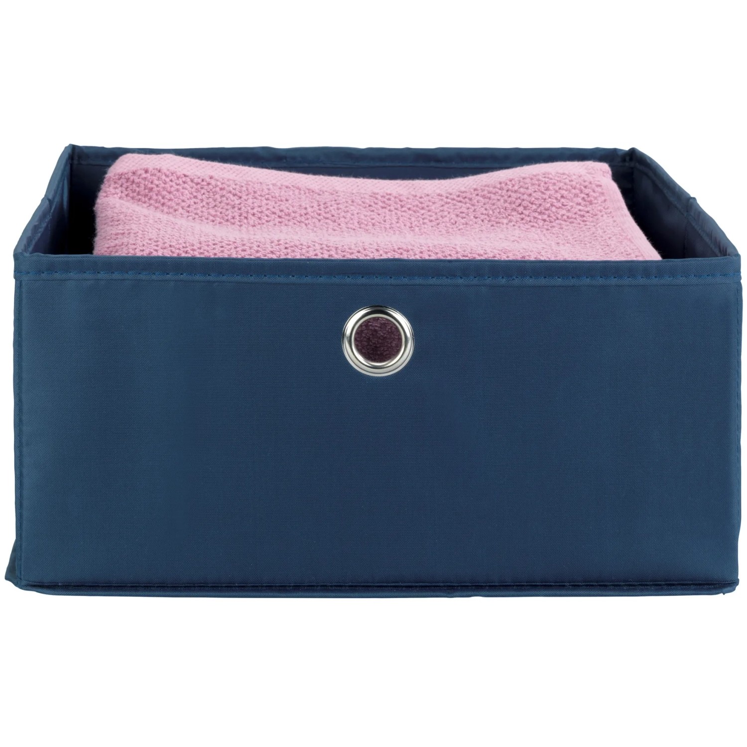 Wenko Schubladenorganizer Business, 2er-Set, blau, mit Textilien gefüllt.
