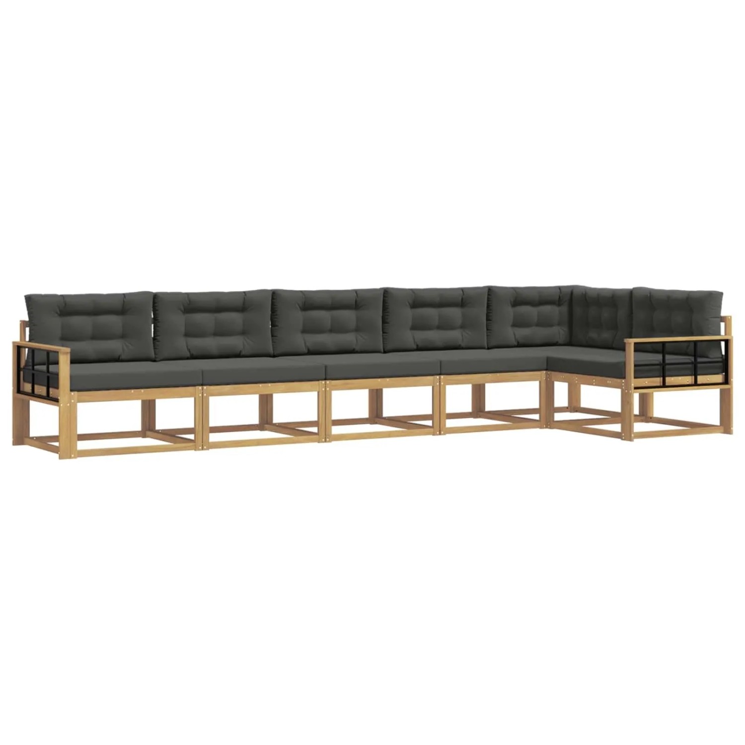 vidaXL Outdoor-Sofagarnitur 4-Tlg Weiß und Anthrazit Polyester 3386526