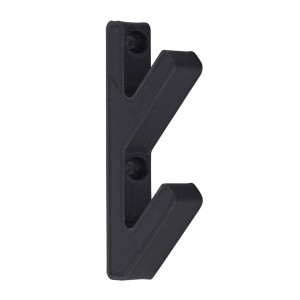 Schwarze Denpanels 3D Haken (2 Stück) zur Befestigung an Akustikpaneelen.