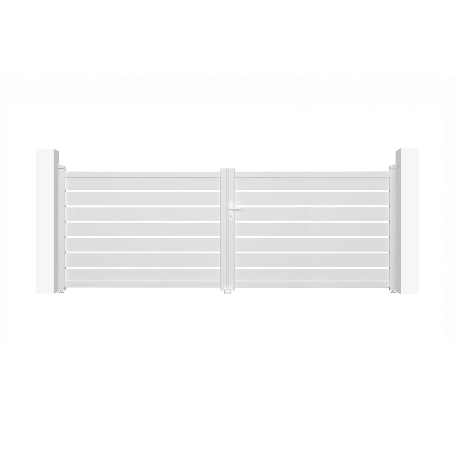 Casanoov Flügeltor Elektrisch Vogel 400x140cm Weiß & Drehtorantrieb Hicker B200