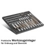 STAHLWERK Werkstattwageneinlage mit 102-teiligem Bit- und Steckschlüsselsatz in Schaumstoffeinlage.