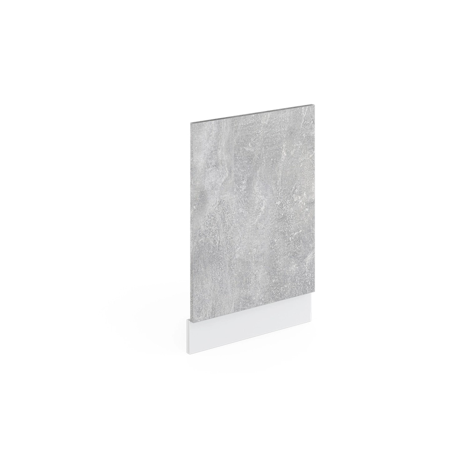 Vicco Frontblende R-Line Geschirrspüler Fronttür Beton/Weiß 45 cm ohne Arbeitsplatte