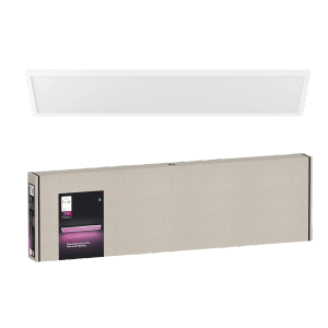 Philips Hue Surimu LED-Panel, 120x30 cm, RGBW, weiße Leuchte mit Verpackung.