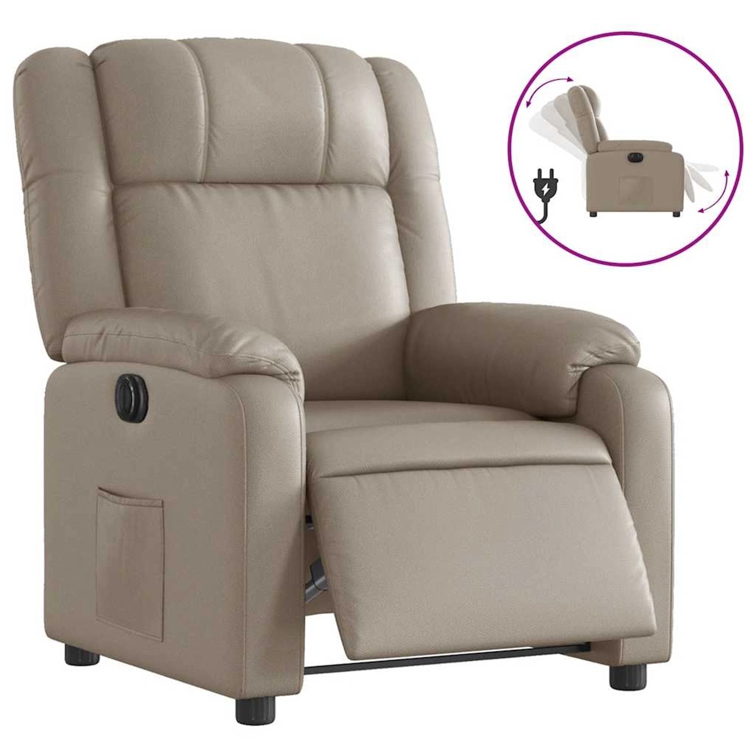 vidaXL Relaxsessel Elektrisch Cappuccino-Braun Kunstleder 3205142 günstig online kaufen