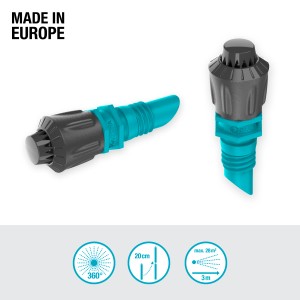 Gardena Sprühdüsen 360° (5er-Set) für Micro-Drip-System zur Bewässerung von Blumen- und Gemüsebeeten.