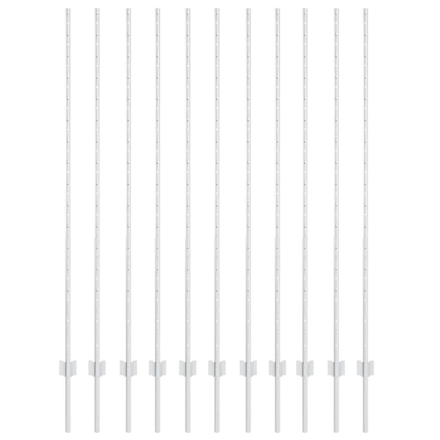 vidaXL Zaunpfosten 11 Stk Silber 160 cm Stahl 42006305 günstig online kaufen