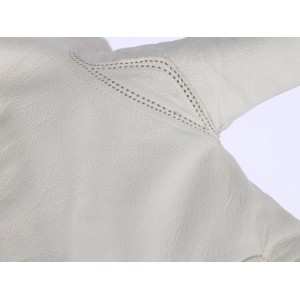 Detailaufnahme: LUX Arbeitshandschuh Rancher Gr. 10 aus Ziegenleder, atmungsaktiv.