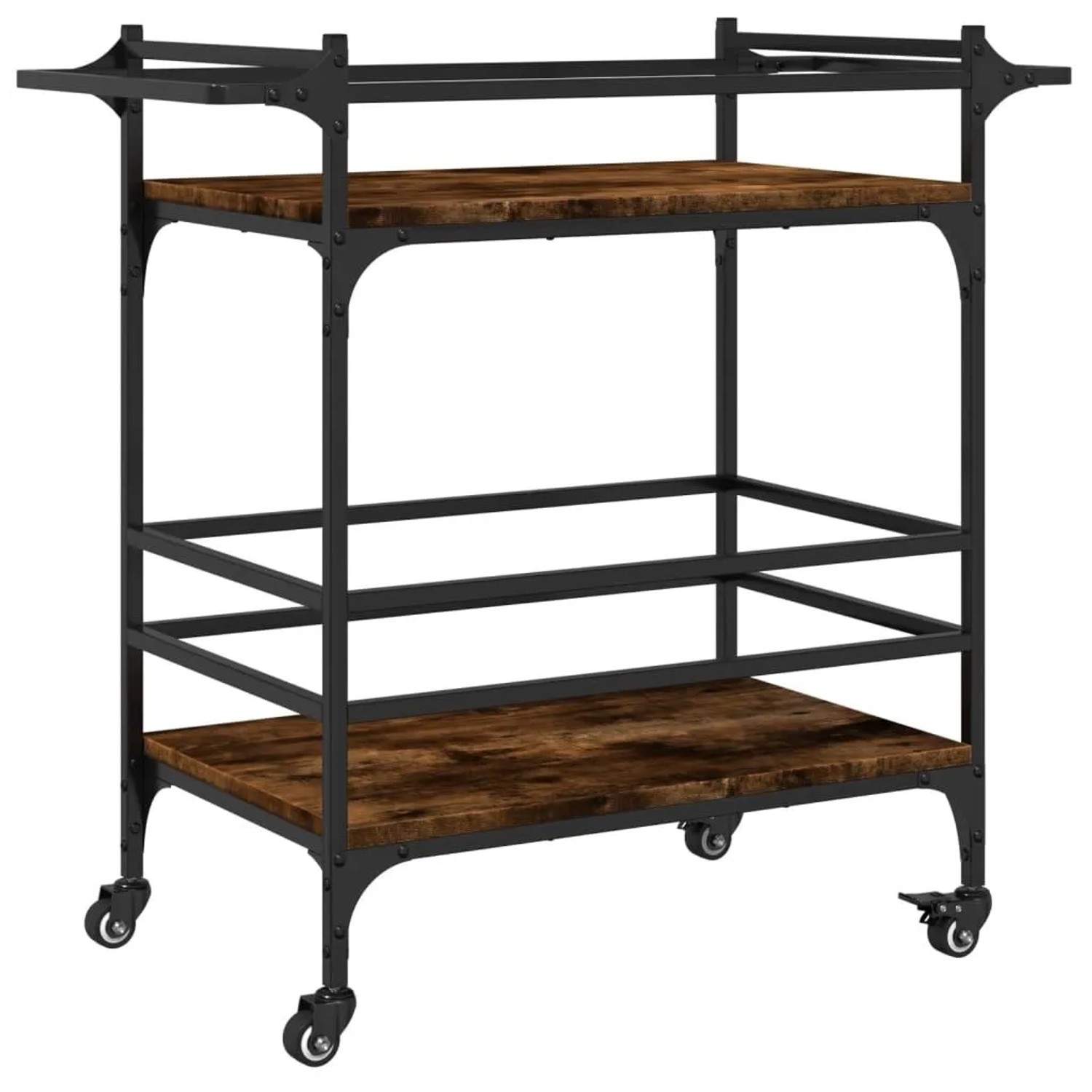 vidaXL Küchenwagen Räuchereiche 82x40x78,5 cm Holzwerkstoff 842363