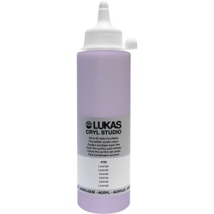 Flasche Lukas Cryl Studio Premium-Acrylfarbe 250ml, Farbton Lavendel.