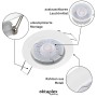 Oktaplex LED Einbaustrahler Sedan 3er Set, dimmbar, warmweiß, 4,8W, weiß. Moderner LED Spot für Deckenmontage.