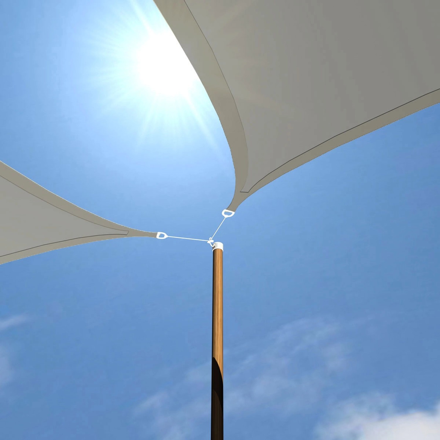 AMANKA HDPE Sonnensegel 4 x 6 m Rechteckig Grau kaufen bei OBI