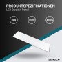 LUXULA LED Panel 120x30cm, 36W Deckenleuchte für Rasterdecke, neutralweißes Licht.