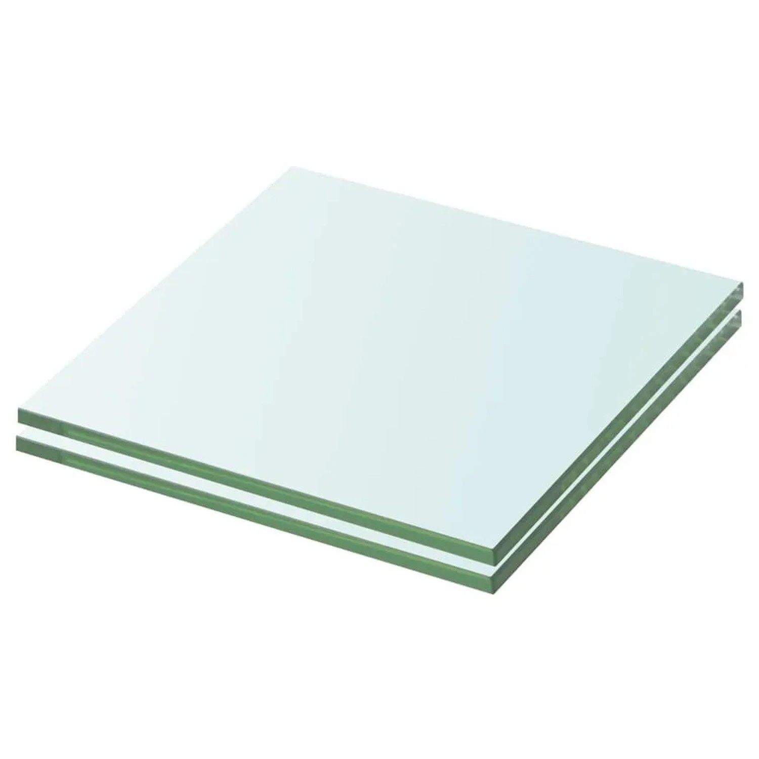 vidaXL Regalböden 2 Stk Glas Transparent 20x15 cm 3051543