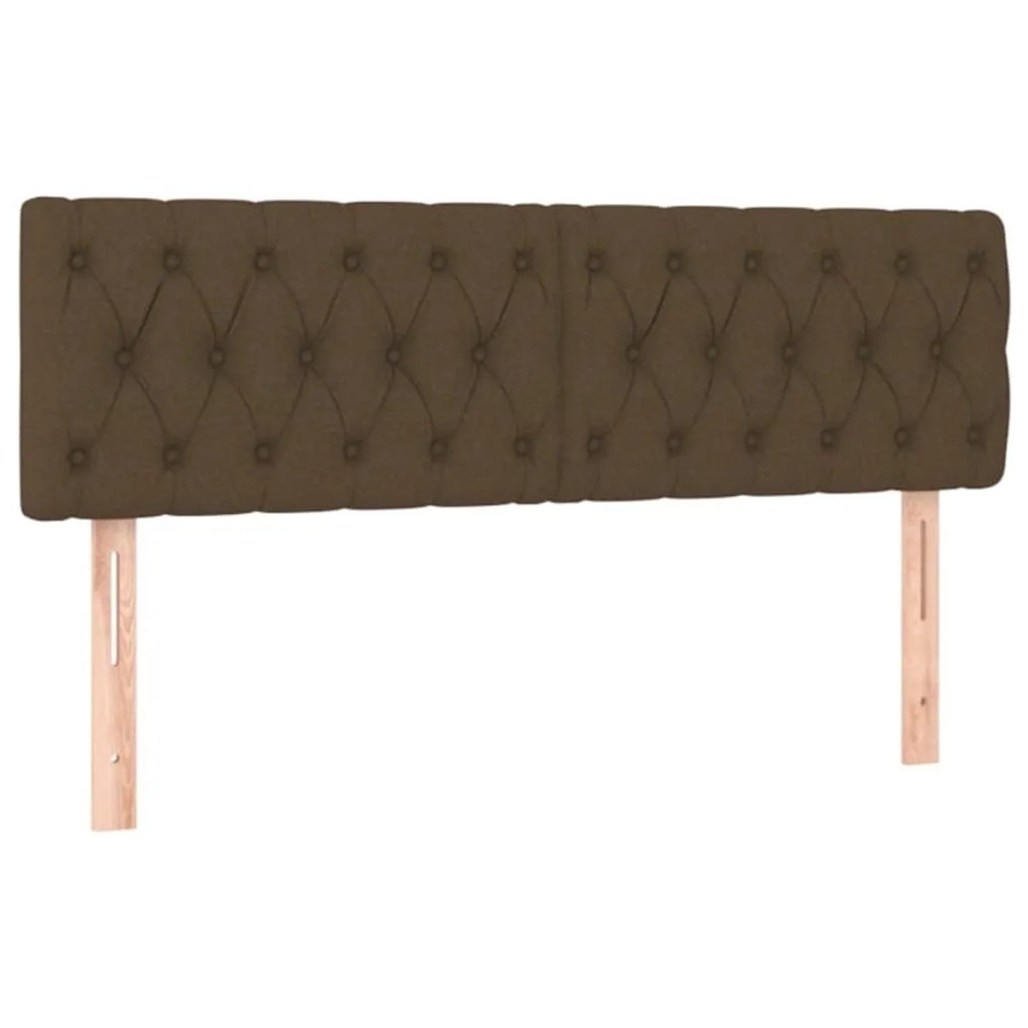 vidaXL Kopfteile 2 Stk Dunkelbraun 72x7x78/88 cm Stoff 346343