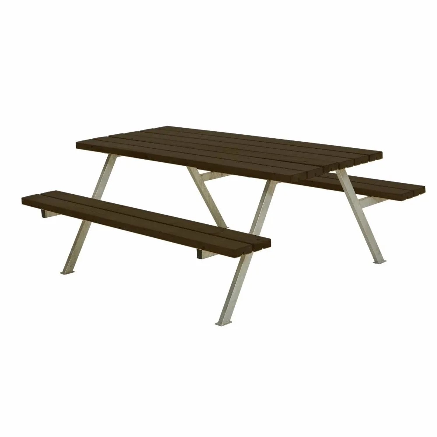 PLUS Gartenmöbel Sitzgruppe 177 cm Klappbar Schwarz Holz