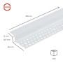Protektor Schattenfugenprofil 50x 305 cm Weiß mit 12 mm Schattenfuge für Trockenbau_2