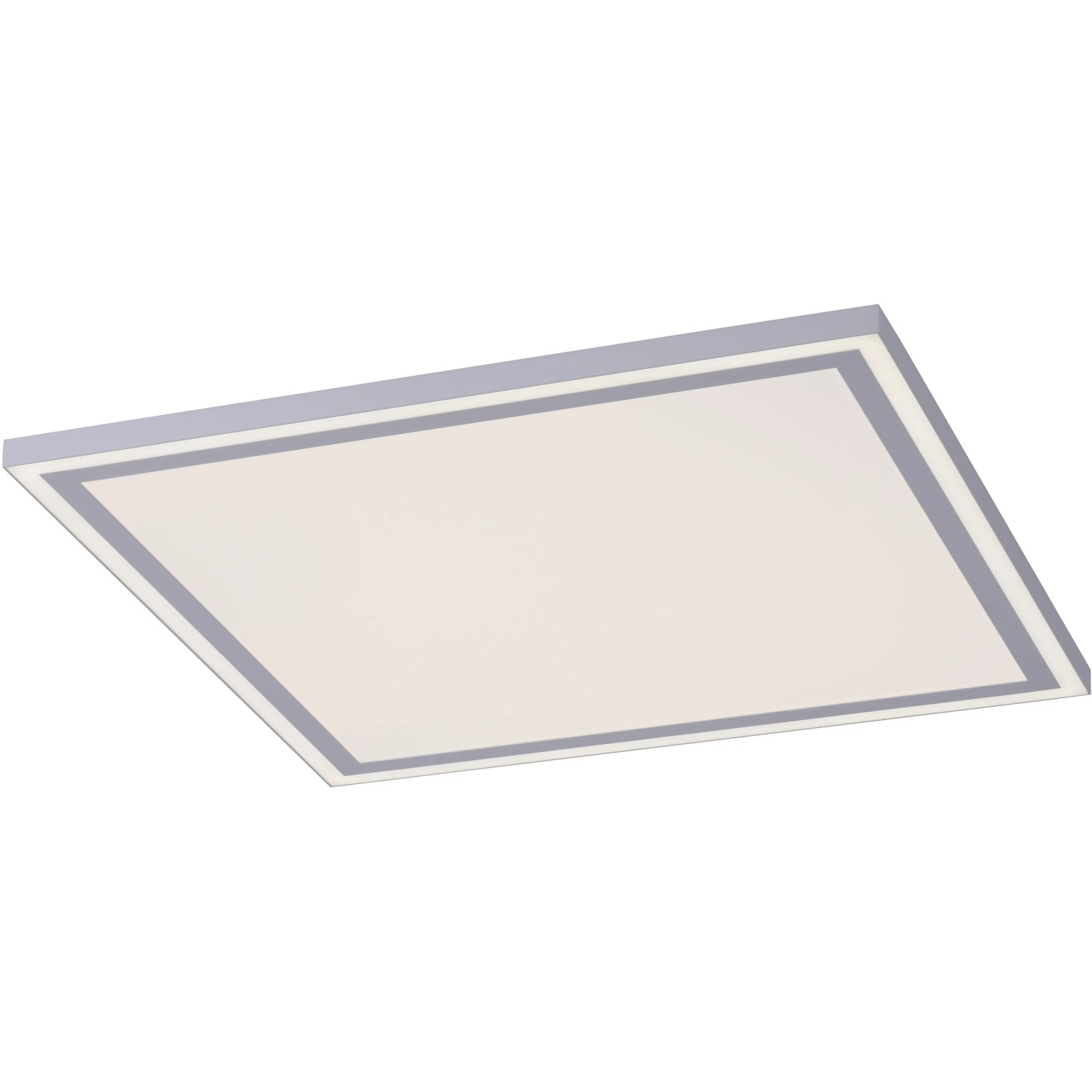 Weiße LED-Deckenleuchte Edging, quadratisch, 46,4 cm, dimmbar.