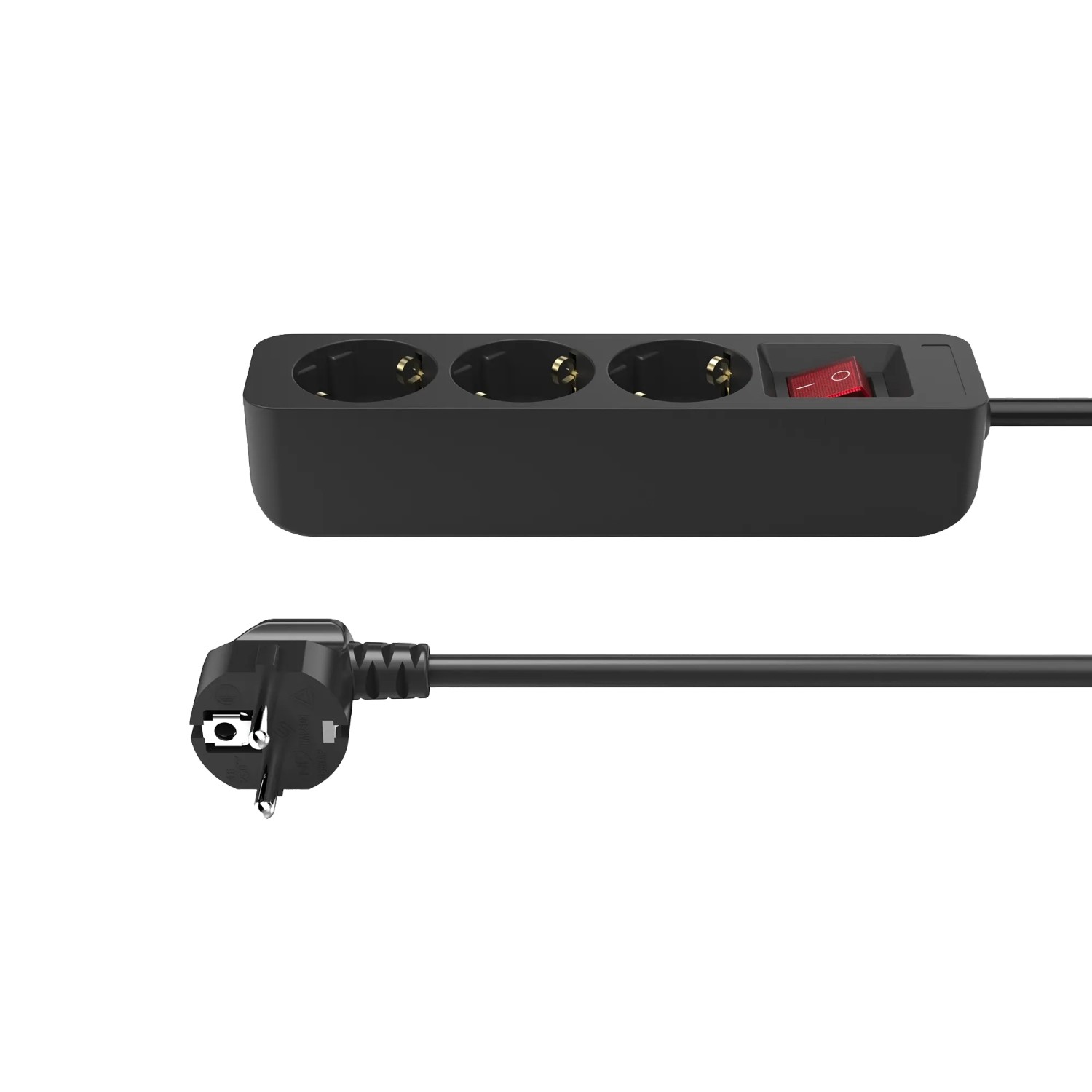 Hama Steckdosenleiste 3-Fach mit Schalter Schwarz 1,4 m