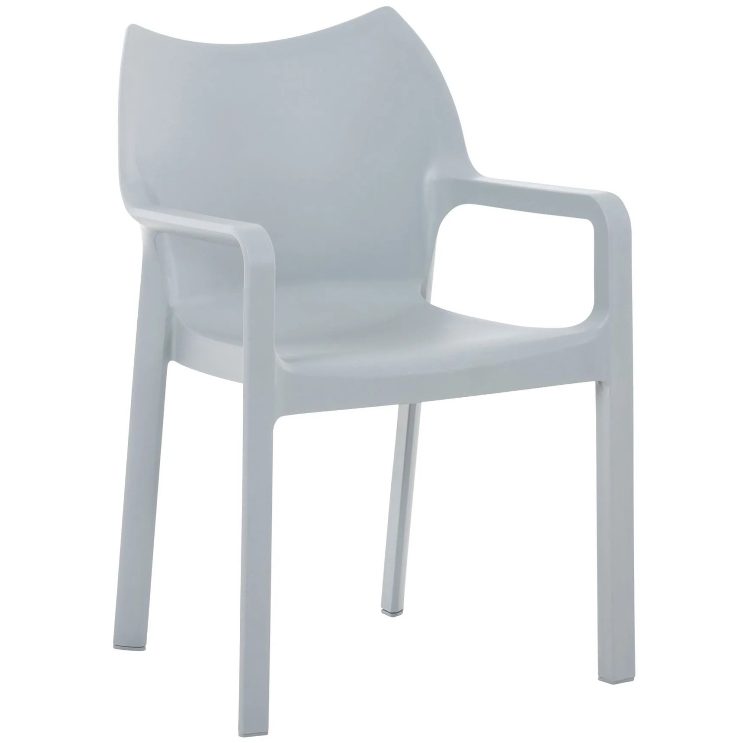 DELUKE Stuhl REWIU 84x57x53cm Hellgrau Kunststoff Kunststoff Gestell Stühle Esszimmerstühle Esstisch Küchenstuhl