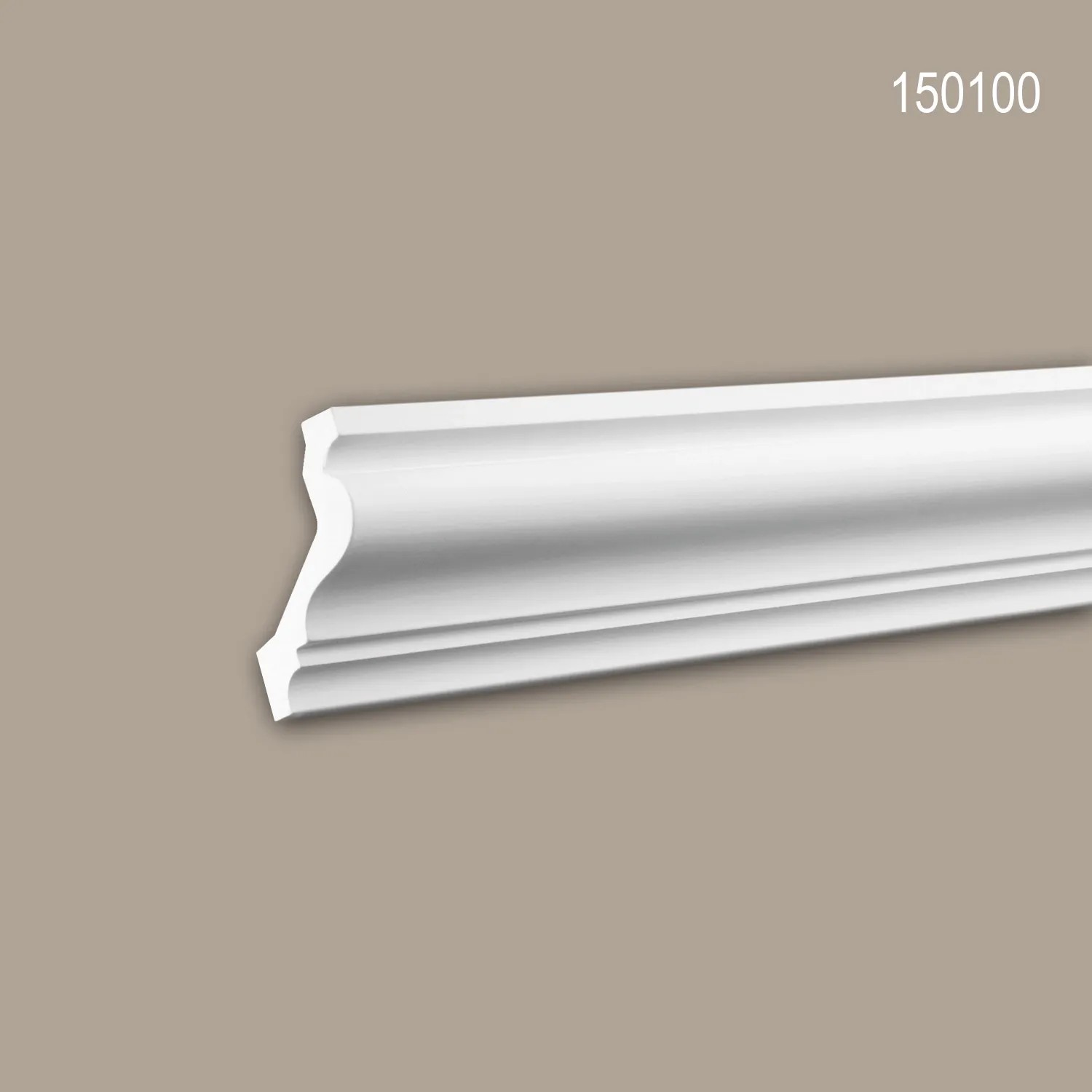 Set: 15 weiße PROFHOME Eckleisten (30 m) für Paneele, Neo-Klassizismus Design.