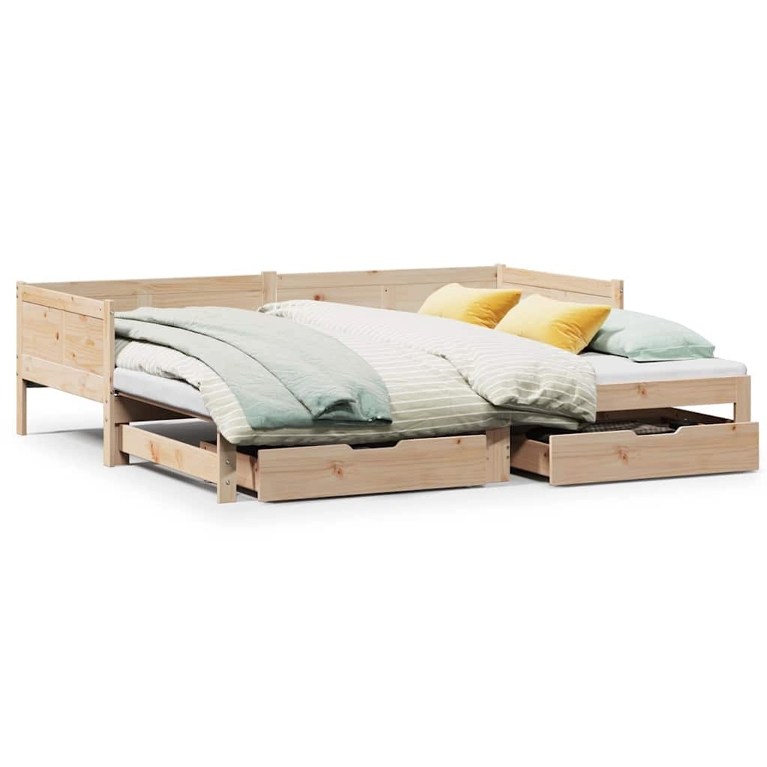 vidaXL Tagesbett Ausziehbar mit Schubladen ohne Matratze 90x190 cm 3302217