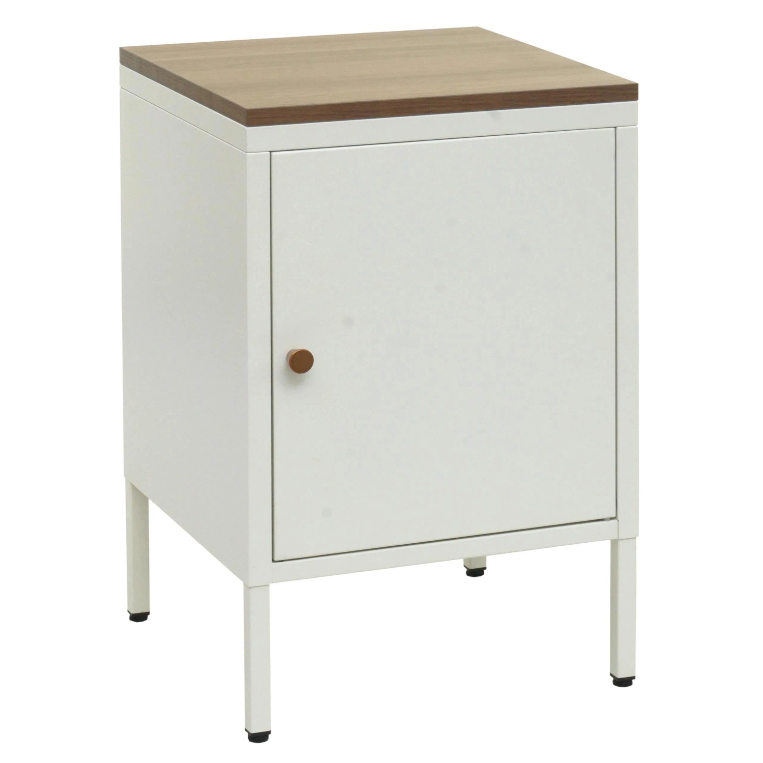 MCW Nachttisch L84 Metall 63x40x40cm Melaminbeschichtet Weiß