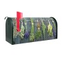 Grüner Banjado US Briefkasten mit Kräuter-Motiv, Stahl, 48x22x16cm.