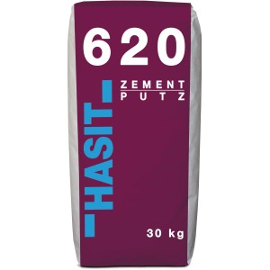 Sack Hasit 620 Zementputz, 30 kg, wasserabweisend und feuchtebeständig.