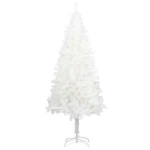 Weißer, künstlicher Weihnachtsbaum (210 cm) mit naturgetreuen Nadeln für Innen und Außen.