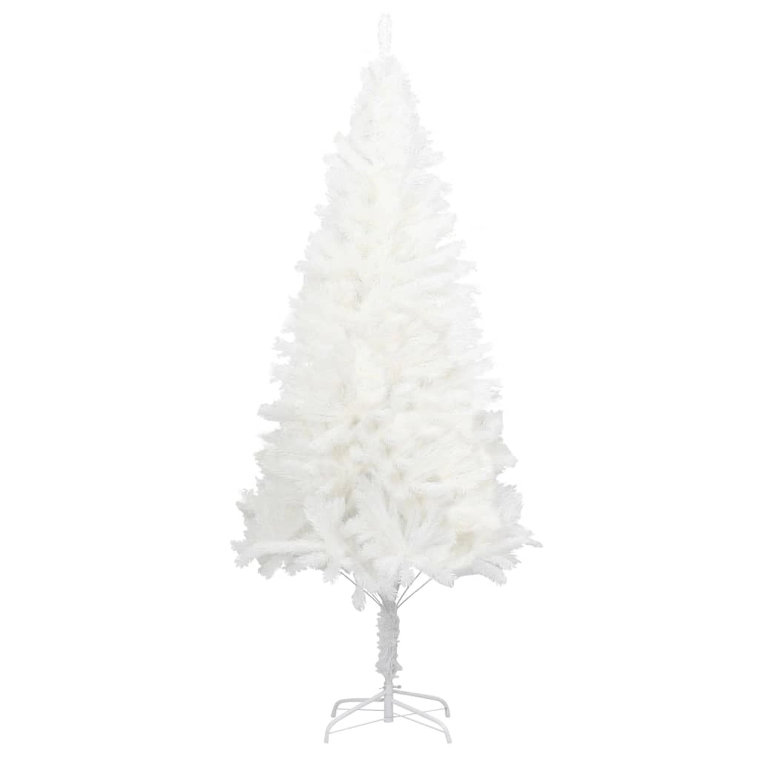 vidaXL Künstlicher Weihnachtsbaum Naturgetreue Nadeln Weiß 210 cm