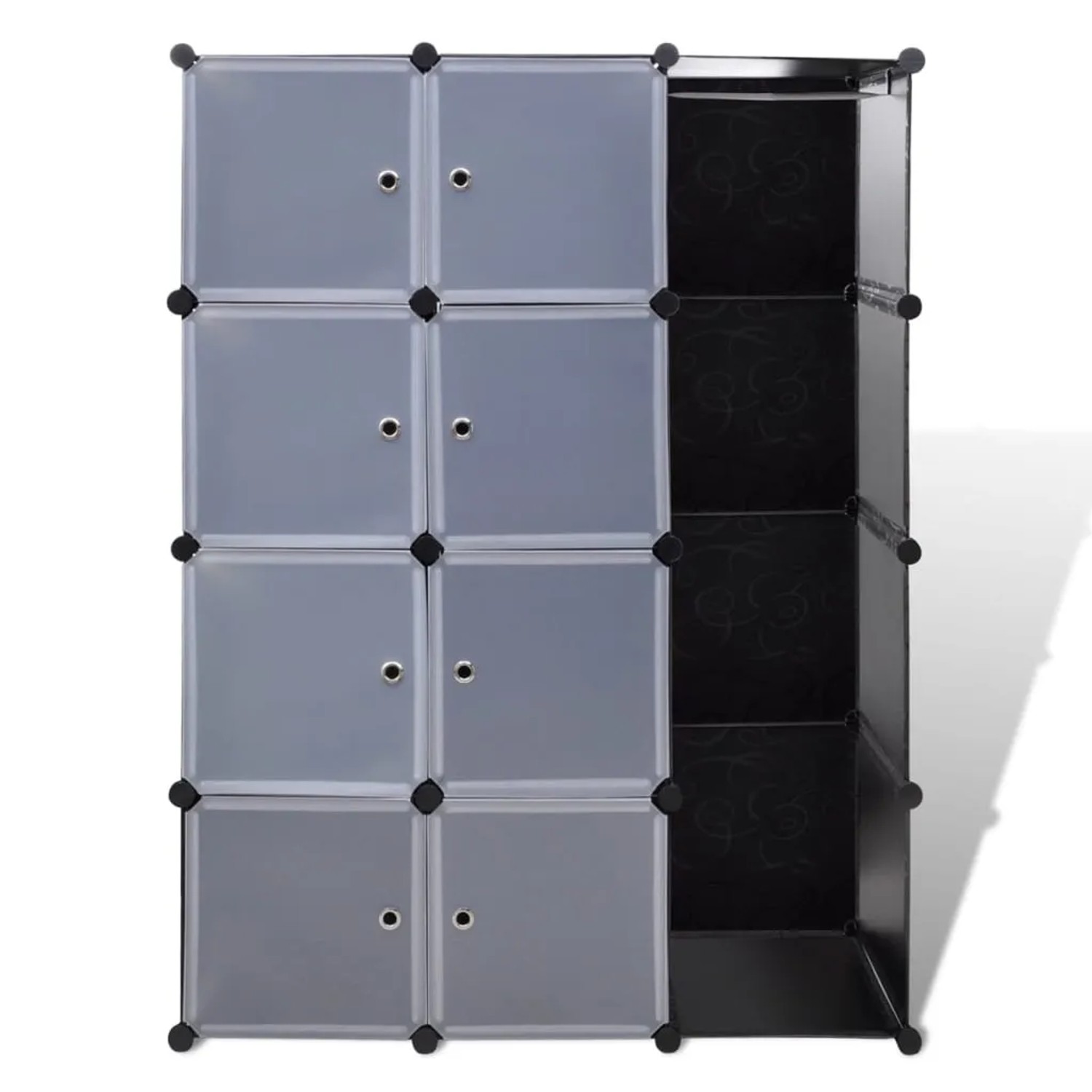 vidaXL Aufbewahrungsschrank 9 Fächer 37 x 115 x 150 cm Schwarz und Weiß kaufen bei OBI